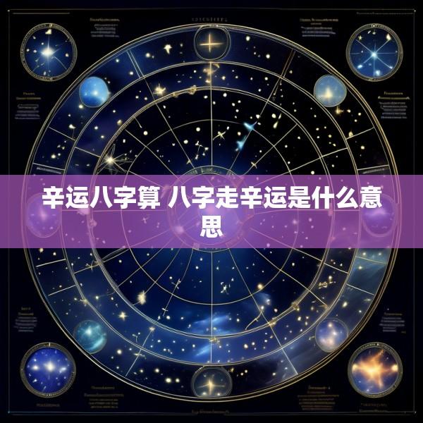 辛运八字算 八字走辛运是什么意思