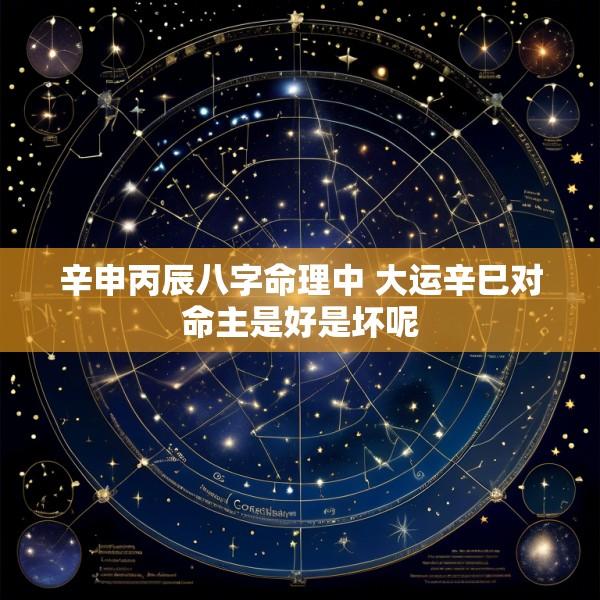 辛申丙辰八字命理中 大运辛巳对命主是好是坏呢