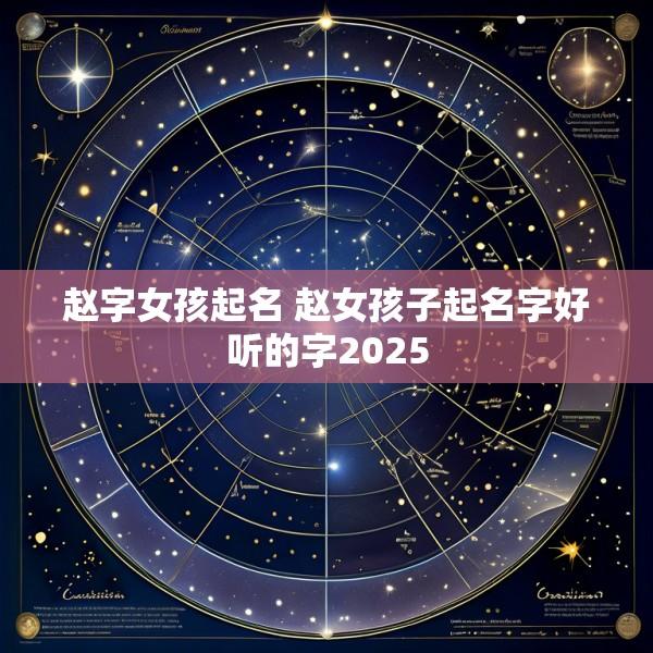 赵字女孩起名 赵女孩子起名字好听的字2025