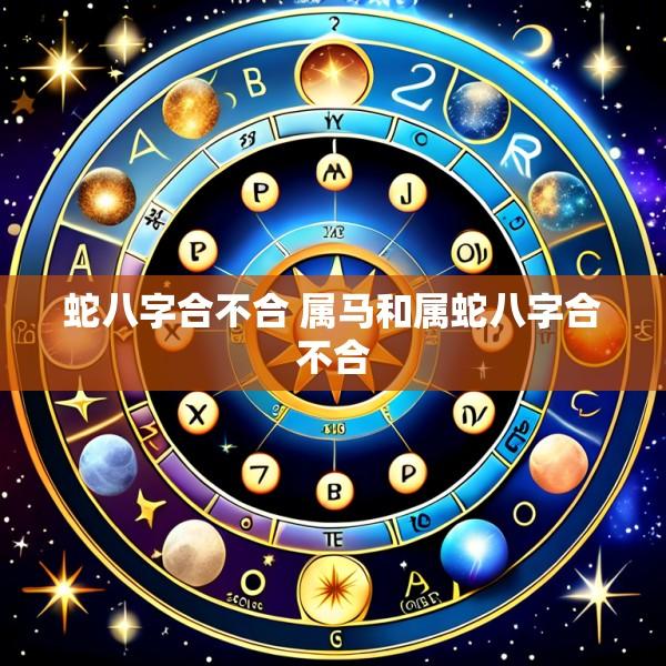 蛇八字合不合 属马和属蛇八字合不合