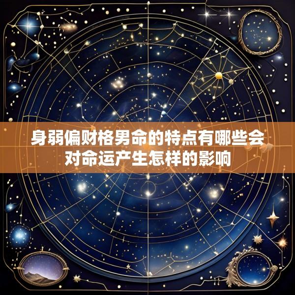 身弱偏财格男命的特点有哪些会对命运产生怎样的影响