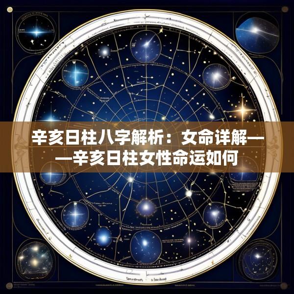 辛亥日柱八字解析:女命详解——辛亥日柱女性命运如何