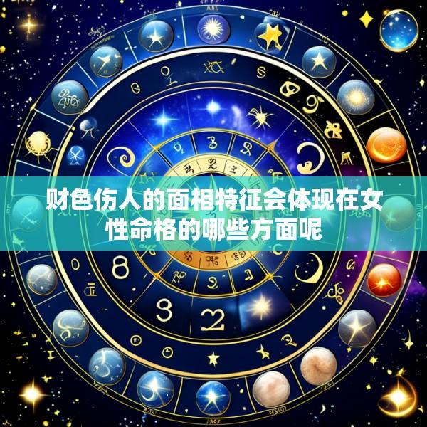 财色伤人的面相特征会体现在女性命格的哪些方面呢