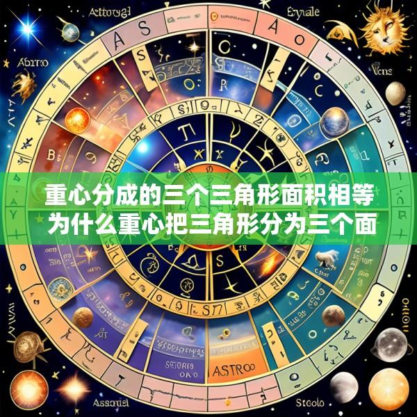 重心分成的三个三角形面积相等 为什么重心把三角形分为三个面积相等的三角形