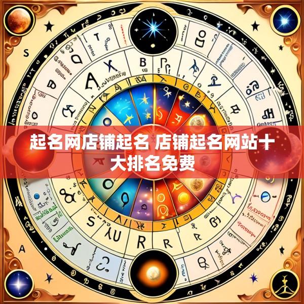 起名网店铺起名 店铺起名网站十大排名免费