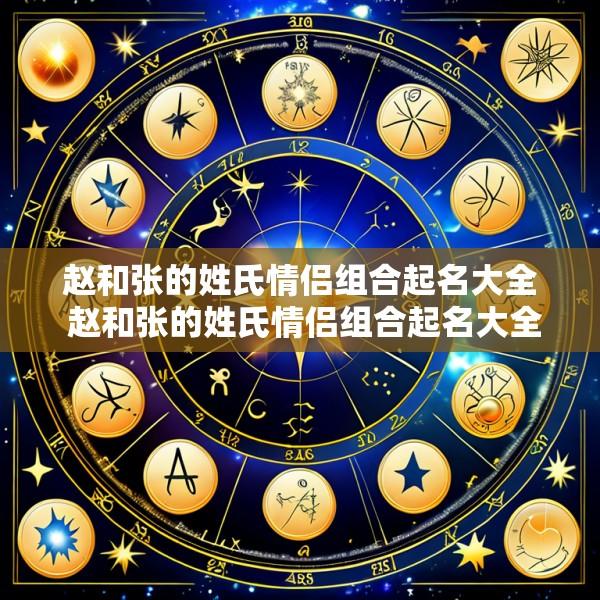 赵和张的姓氏情侣组合起名大全 赵和张的姓氏情侣组合起名大全两个字
