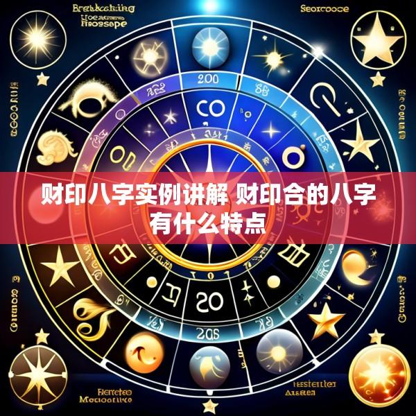 财印八字实例讲解 财印合的八字有什么特点