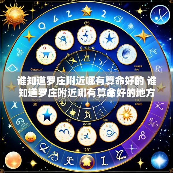 谁知道罗庄附近哪有算命好的 谁知道罗庄附近哪有算命好的地方
