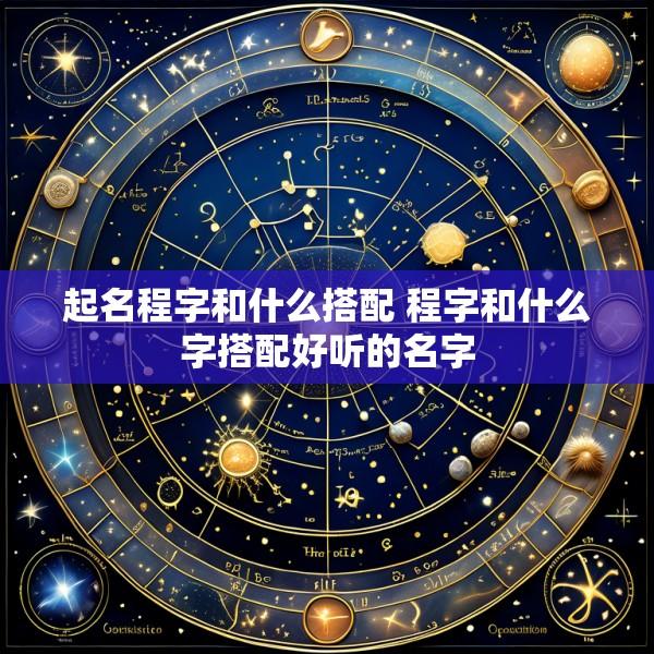 起名程字和什么搭配 程字和什么字搭配好听的名字