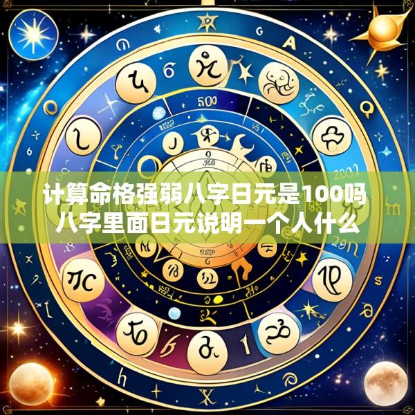 计算命格强弱八字日元是100吗 八字里面日元说明一个人什么