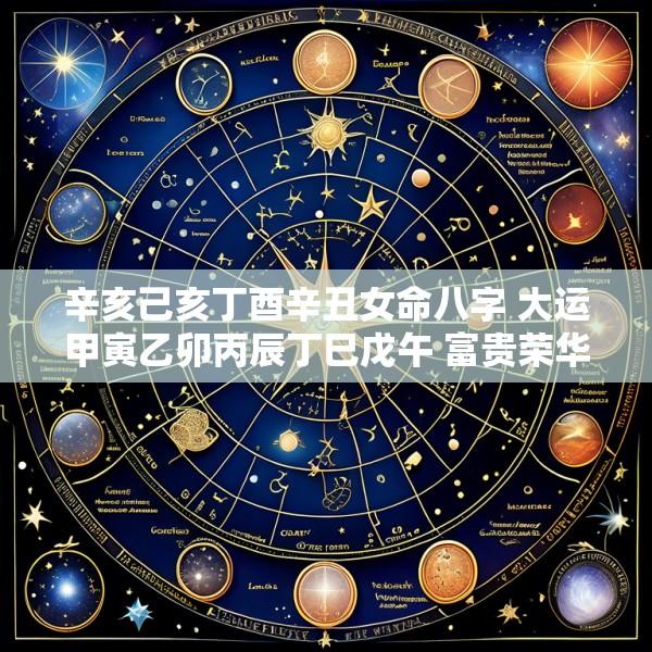 辛亥己亥丁酉辛丑女命八字 大运甲寅乙卯丙辰丁巳戊午 富贵荣华可期吗