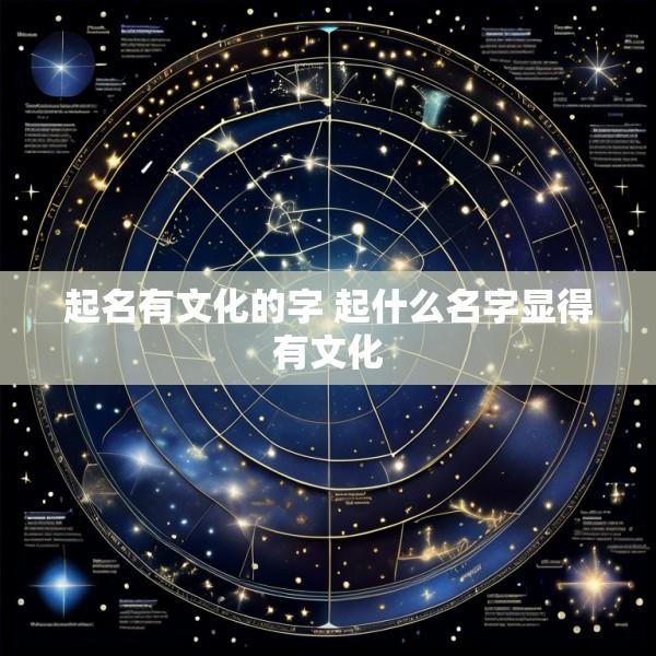 起名有文化的字 起什么名字显得有文化