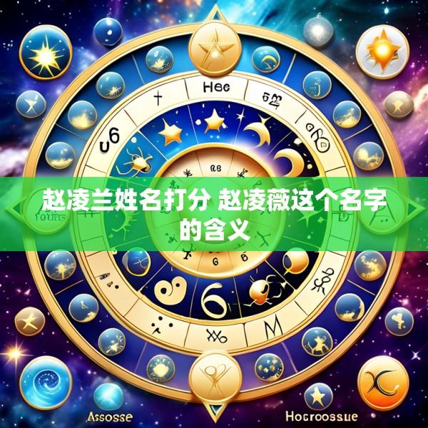 赵凌兰姓名打分 赵凌薇这个名字的含义