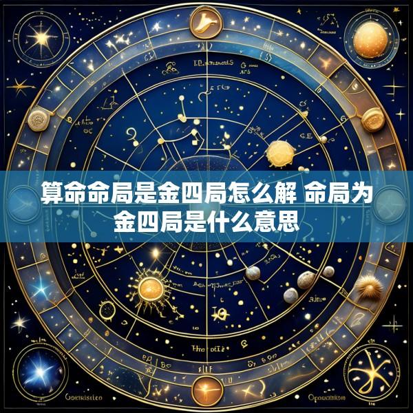 算命命局是金四局怎么解 命局为金四局是什么意思