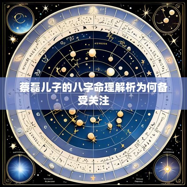 蔡磊儿子的八字命理解析为何备受关注