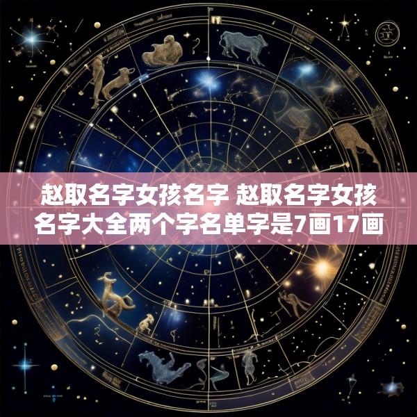 赵取名字女孩名字 赵取名字女孩名字大全两个字名单字是7画17画的
