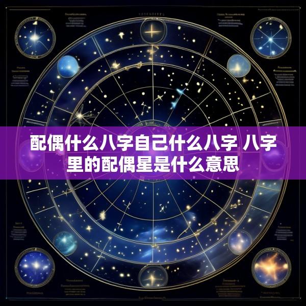 配偶什么八字自己什么八字 八字里的配偶星是什么意思