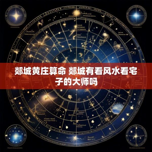 郯城黄庄算命 郯城有看风水看宅子的大师吗