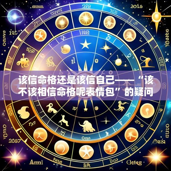 该信命格还是该信自己——“该不该相信命格呢表情包”的疑问