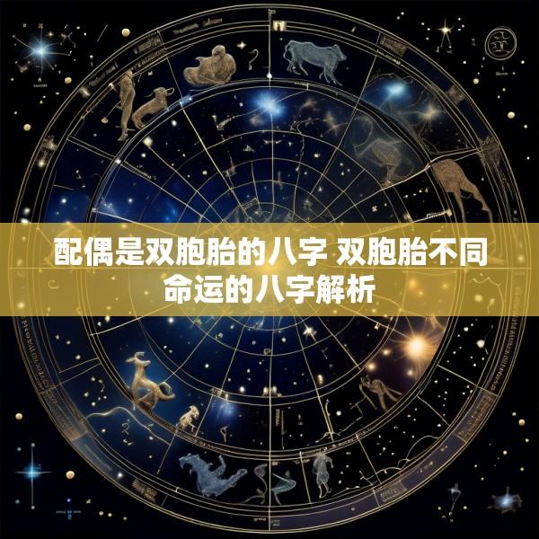 配偶是双胞胎的八字 双胞胎不同命运的八字解析