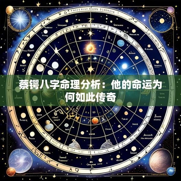 蔡锷八字命理分析：他的命运为何如此传奇