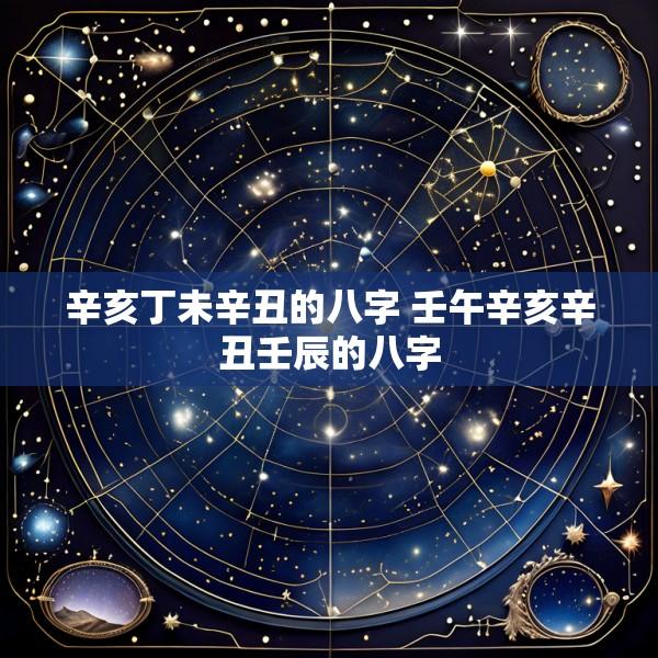 辛亥丁未辛丑的八字 壬午辛亥辛丑壬辰的八字