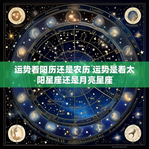 运势看阳历还是农历 运势是看太阳星座还是月亮星座