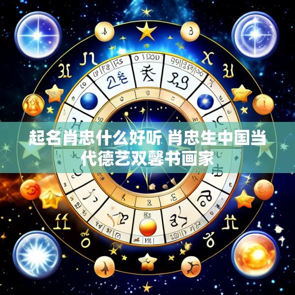 起名肖忠什么好听 肖忠生中国当代德艺双馨书画家