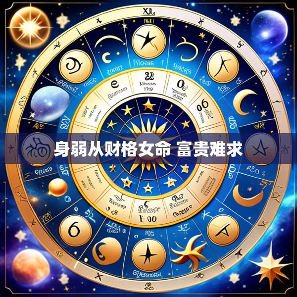 身弱从财格女命 富贵难求