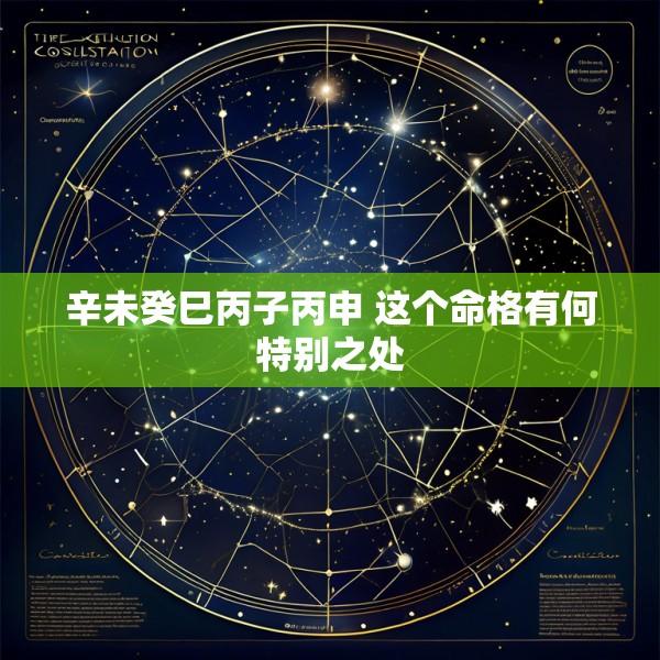 辛未癸巳丙子丙申 这个命格有何特别之处