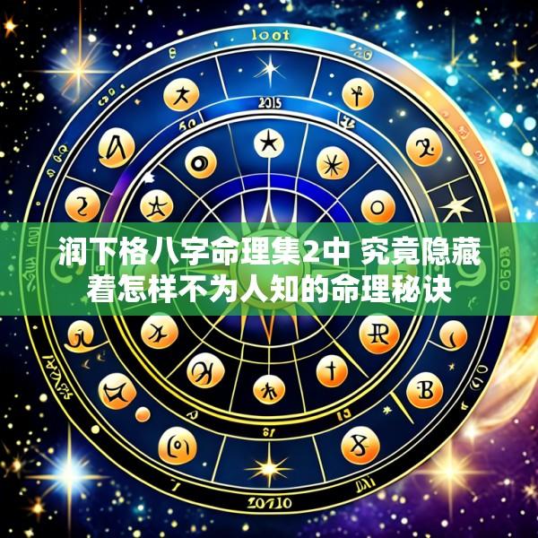 润下格八字命理集2中 究竟隐藏着怎样不为人知的命理秘诀