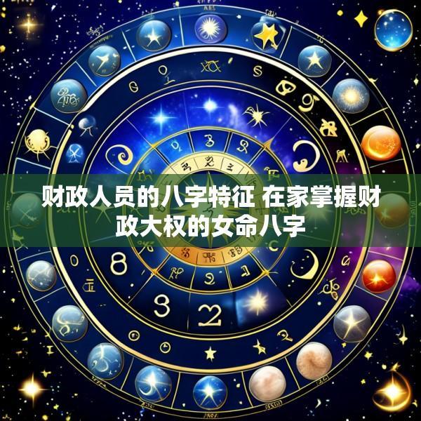 财政人员的八字特征 在家掌握财政大权的女命八字
