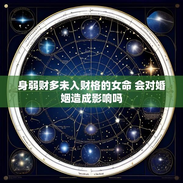 身弱财多未入财格的女命 会对婚姻造成影响吗