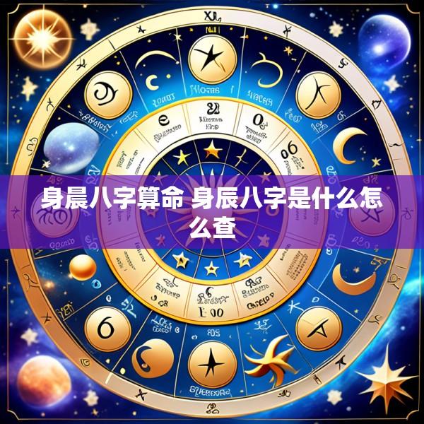 身晨八字算命 身辰八字是什么怎么查
