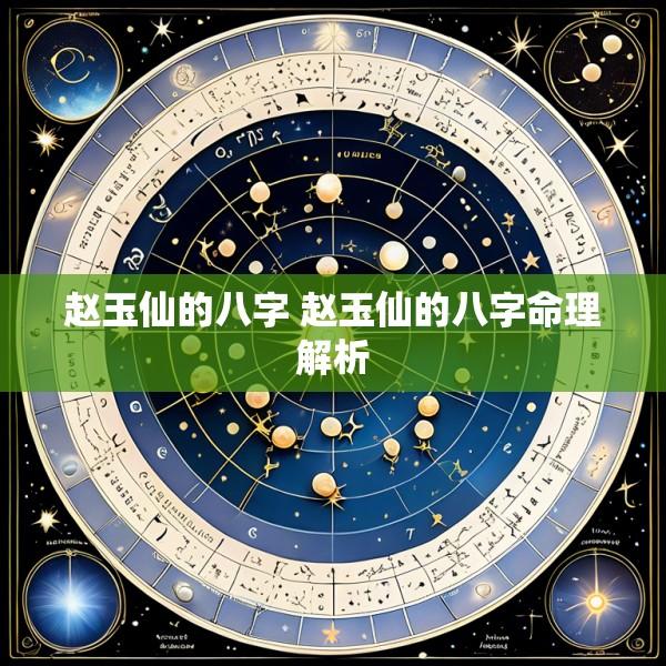 赵玉仙的八字 赵玉仙的八字命理解析