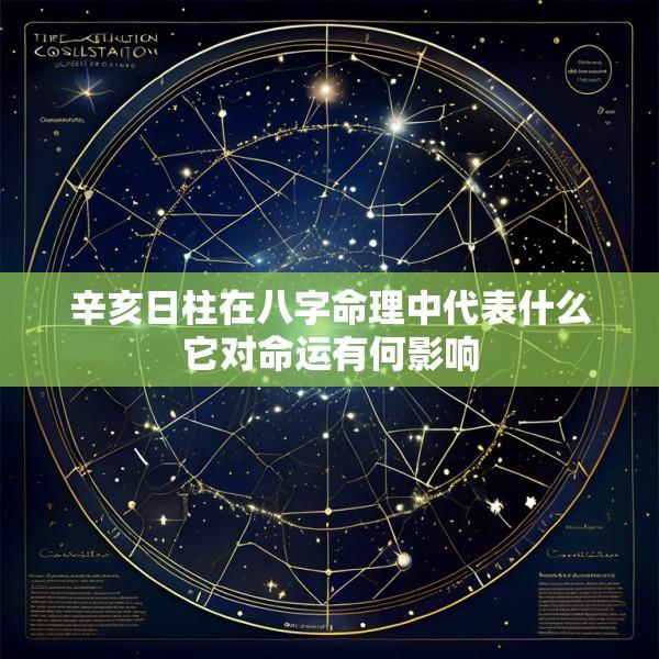 辛亥日柱在八字命理中代表什么它对命运有何影响