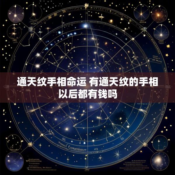 通天纹手相命运 有通天纹的手相以后都有钱吗