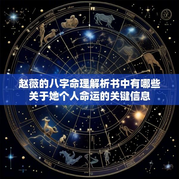 赵薇的八字命理解析书中有哪些关于她个人命运的关键信息