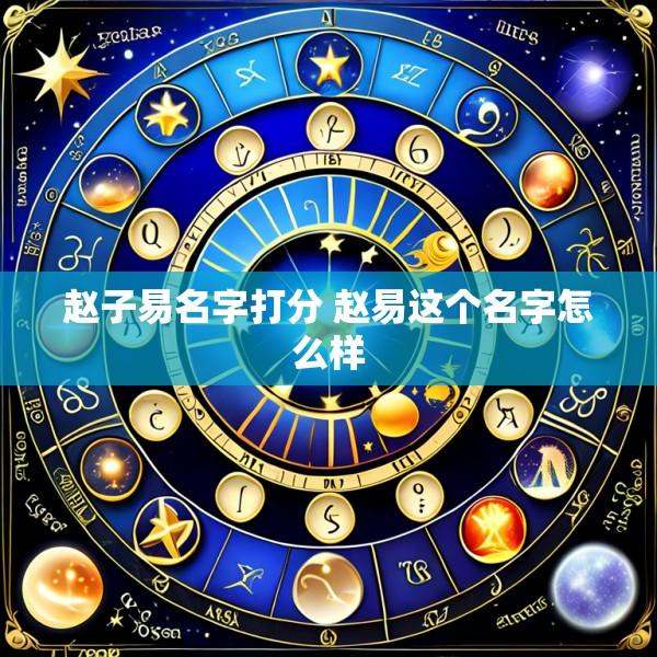 赵子易名字打分 赵易这个名字怎么样