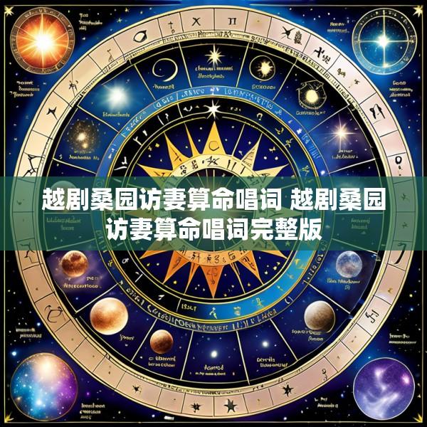 越剧桑园访妻算命唱词 越剧桑园访妻算命唱词完整版