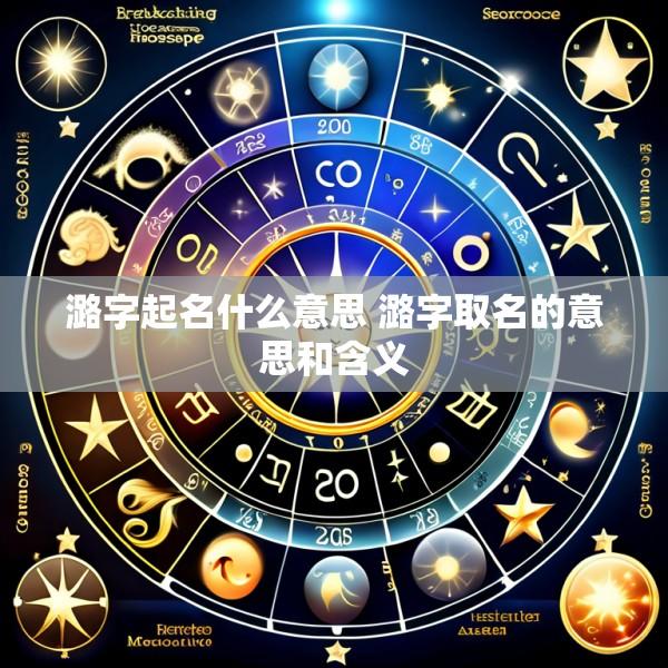 潞字起名什么意思 潞字取名的意思和含义