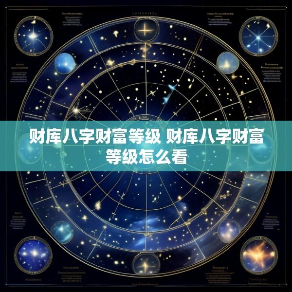 财库八字财富等级 财库八字财富等级怎么看