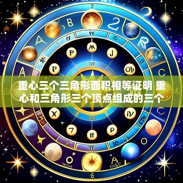 重心三个三角形面积相等证明 重心和三角形三个顶点组成的三个三角形面积相等证明