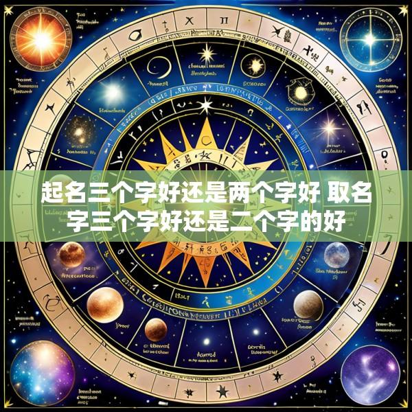 起名三个字好还是两个字好 取名字三个字好还是二个字的好
