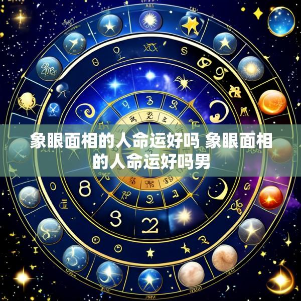 象眼面相的人命运好吗 象眼面相的人命运好吗男