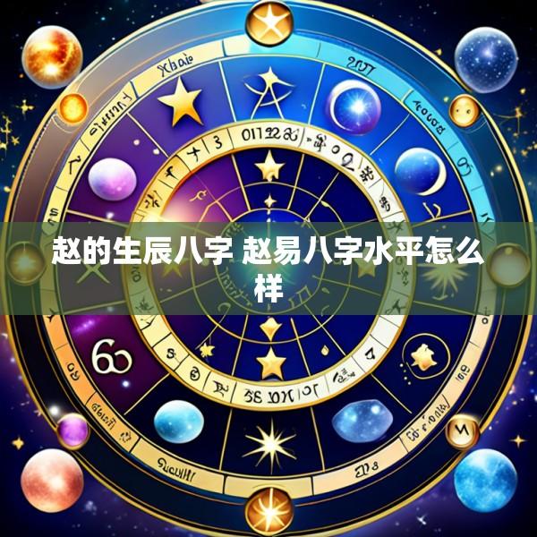 赵的生辰八字 赵易八字水平怎么样