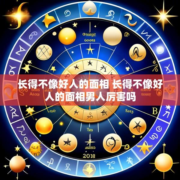 长得不像好人的面相 长得不像好人的面相男人厉害吗
