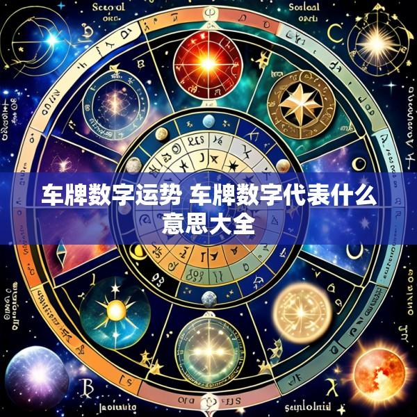 车牌数字运势 车牌数字代表什么意思大全