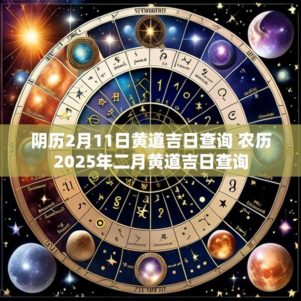 阴历2月11日黄道吉日查询 农历2025年二月黄道吉日查询