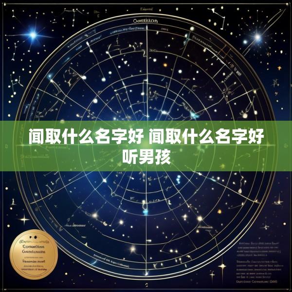 闻取什么名字好 闻取什么名字好听男孩